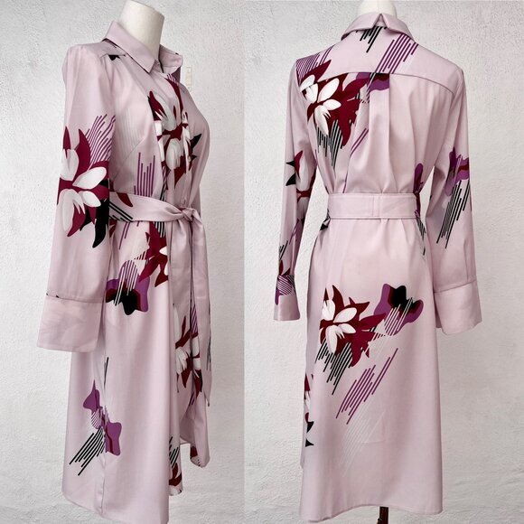 NWT NU PARCC The Color House Pink Floral Shirt Dress with Pockets Size 6 / Small - Picture 16 of 16